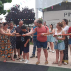 La alcaldesa Camino Cabañas inauguró el parque de Pinilla. DL