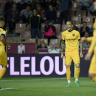 El exbarcelonista Sandro durante el último partido del Málaga ante el Granada.