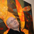 El artista leonés Miguel Ángel Febrero, que regresa a la pintura tras sufrir un ictus.
