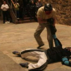 Los exhibición de Bricpol se realizó en una de las dependencias cubiertas del castillo templario de