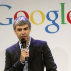 El presidente de Google, Larry Page, el lunes en una conferencia en Nueva York.