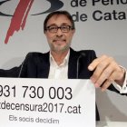 Benedito, en la presentación del anuncio del voto de censura.