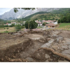 Restos de la ermita hallada en los terrenos en los que se levantará el centro de visitantes.
