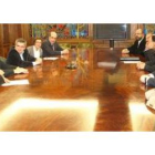 Representantes de la Junta Pro-Fomento y del Ayuntamiento se reunieron ayer en el consistorio.