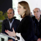 La directora de Chillida Leku y los hijos del artista. JUAN HERRERO