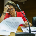 Rita Barberá, en comisión parlamentaria, el pasado 16 de julio en Valencia.