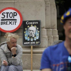 Protesta anti-brexit frente al Parlamento de Londres el pasado miércoles.