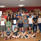 Nicanor Sen con los alumnos y algunos profesores de este curso de verano.