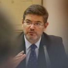 El ministro de Justicia, Rafael Catalá, durante su comparecencia de ayer. FERNANDO ALVARADO