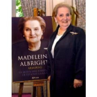 Madeleine Albright en la rueda de prensa en Madrid