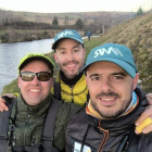 Santos Becerro junto a sus compañeros Martín Barrachina y González Ibán. DL