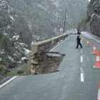Imagen de archivo de un desprendimiento en la carretera N-621.