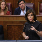 Soraya Sáenz de Santamaría en el pleno del control del congreso.