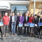 Participantes en el curso, con González, Valcarce y Velasco.