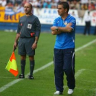 Natxo González, a la derecha, en El Toralín.
