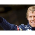 El alemán Vettel celebra su posición
