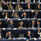 Votación en el Parlamento Europeo.