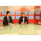Marisa Vázquez, Miguel Ángel Blanco, Eduardo Morán y Manuel C. Cachafeiro durante la Tertulia.