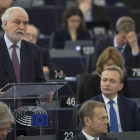 El primer ministro de Malta, Louis Grech, en el Parlamento europeo.