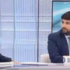El presidente de Murcia, derecha, durante la entrevista en TVE.