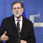El presidente del Gobierno, Mariano Rajoy, el pasado 23 de febrero, en Bruselas.