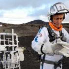 Astronautas y científicos prueban en Lanzarote la tecnología para volver a la Luna.