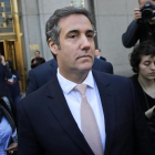 El abogado de Donald Trump, Michael Cohen, a la salida del tribunal federal en Nueva York el 26 de abril del 2018.