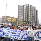 La manifestación, en su salida desde Michaisa camino de Fernández Ladreda.