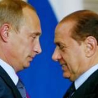 Putin y Berlusconi durante la reunión celebrada en Roma