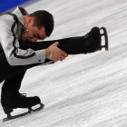 Javier Fernández, durante su actuación en la final del Campeonato de Europa, celebrado en Budapest.