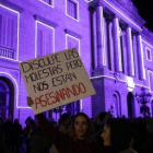 Protesta contra la violencia machista en la plaza de Sant Jaume de Barcelona, el pasado noviembre.