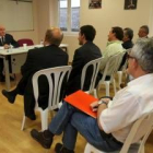 Estapé durante un momento de su charla en el Colegio de Economistas de León