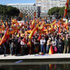 Asistentes a la manifestación de Madrid en defensa de la unidad de España. J. J. GUILLÉN