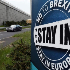 Un cartel contrario al 'Brexit', en las afueras de Newry, en Irlanda del Norte, el 7 de junio.