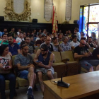 Los cooperativistas se reúnen con los abogados en el Ayuntamiento de Astorga. A. VALENCIA