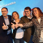 Mañueco y Marcos, ayer, en un acto en Palencia. BRÁGIMO