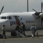 Imagen de uno de los aviones utilizados por la compañía Good Fly en el aeródromo leonés.