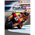 El corredor español Dani Pedrosa probándose en Laguna Seca