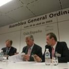 La presidencia de la asamblea general celebrada por Caja España hace ahora un año