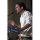 El portavoz de Podemos, Pablo Iglesias.