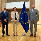 Los consejeros de Asturias, Cantabria, Galicia y Castilla y León junto al comisario Sinkevicius. DL