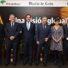 Javier Cepedano, Antonio Silván, Antonio Garamendi, Joaquín S. Torné, Margarita Serna y Fernando Ríos, ayer en la jornada organizada por Diario de León. RAMIRO