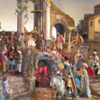 Imagen del impresionante belén napolitano de Antonovich que vfue instalado en el Museo Egipcio de León. CASTRO