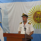 El portavoz de la Armada argentina, Enrique Balbi, ofrece los últimos datos. JAVIER CAAMAÑO