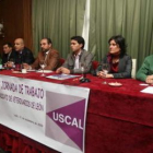 Redondo, Reyero, Llorente, Martínez, Moreno, María Rodríguez y Teresa, en la clausura.