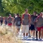 Varios presos de la cárcel de Mansilla de las Mulas durante el recorrido