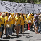 Varios miles de personas protestaron ayer frente al Ministerio de Industria.