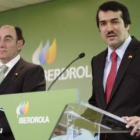 El presidente de Iberdrola, Ignacio Sánchez Galán y el consejero delegado de Qatar Holding.