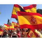 Manifestación unionista en Palma de Mallorca, este sábado.