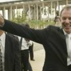 Tony Blair ayer, en Soweto, antes de partir hacia Londres
